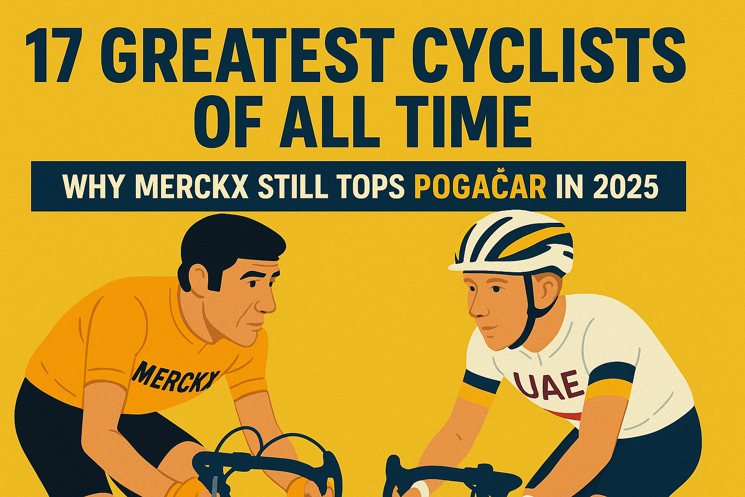 17 Greatest Cyclists of All Time: Why Merckx Still Tops Pogacar in 2025